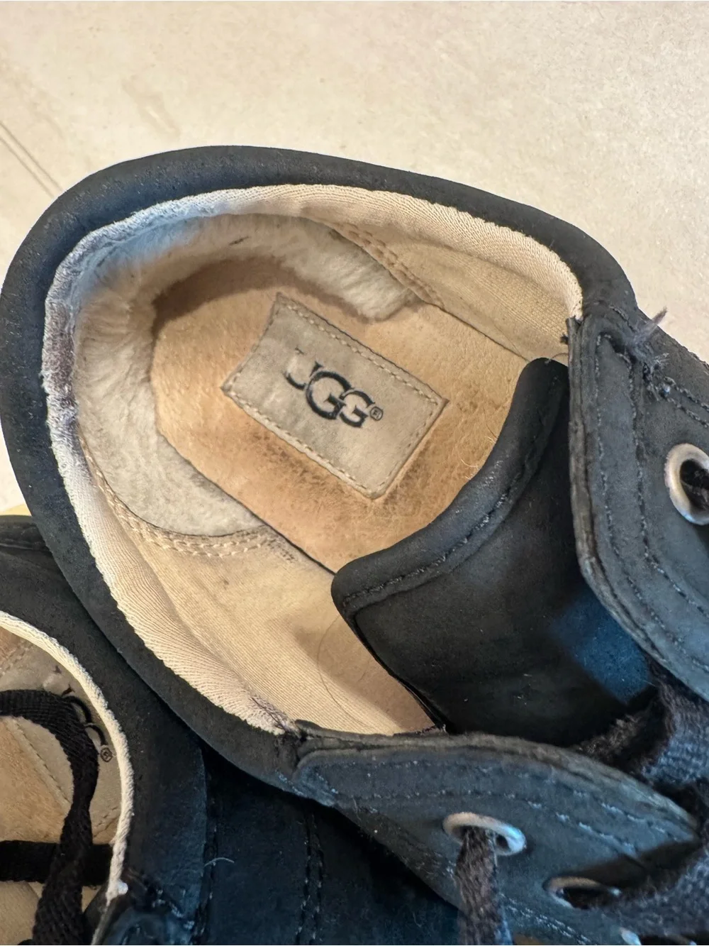 UGG Black Suede Casual Sneakers Women’s Size 7.5
